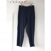 COMOLI-コットンネル テーパードパンツ - Navy