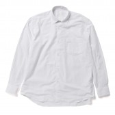 COMOLI-コモリダブルフロントシャツ - White