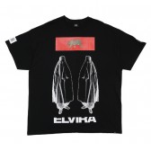 ELVIRA-TIGER&WOMAN BIG T-SHIRT - Black