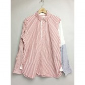 MOUNTAIN RESEARCH-Cricket Shirt - London Stripe - Red