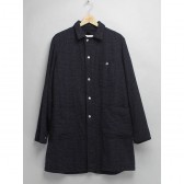 MOUNTAIN RESEARCH-Long Jacket - Wool Glencheck - Navy × Black