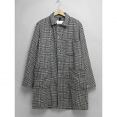MOUNTAIN RESEARCH-Long Jacket - Wool Glencheck - White × Black