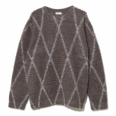NAISSANCE-TRELLIS PATTERN KNIT - Charcoal Gray