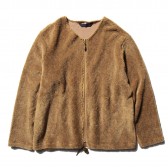 Needles Sport Wear - Zipped Crew Cardigan - Pe:C Curl - Camel