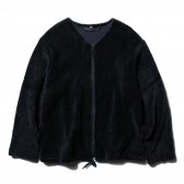 Needles Sport Wear - Zipped Crew Cardigan - Pe:C Curl - Navy
