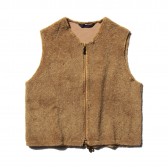 Needles Sport Wear - Zipped Crew Vest - Pe:C Curl - Camel