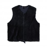 Needles Sport Wear - Zipped Crew Vest - Pe:C Curl - Navy