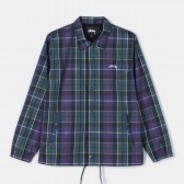STUSSY-Cruize Coach Jacket - Navy Plaid
