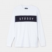 STUSSY-SS Panel L:SL Tee - White