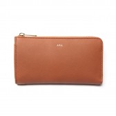 A.P.C.-ロングジップウォレット - Caramel
