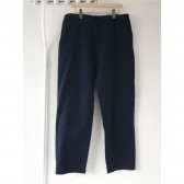 COMOLI-コットンツイル ドローストリングパンツ - Navy