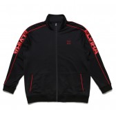 ELVIRA-BREAK JERSEY JACKET - Black × Red