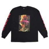 ELVIRA-BURNING ROSE L:S T-SHIRT - Black