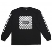 ELVIRA-CHECKER SQUARE L:S T-SHIRT - Black