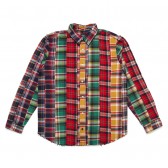 ELVIRA-STRIPE PATCHWORK SHIRT - Multi 1