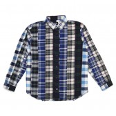 ELVIRA-STRIPE PATCHWORK SHIRT - Multi 2