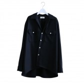 NEON SIGN-MELTON SHIRT - Black