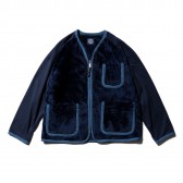Porter Classic-BABY FLEECE CARDIGAN - Navy