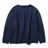 Porter Classic-WOOL SWEAT CREWNECK - Blue