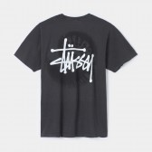STUSSY-Basic Swirl Pig Dyed Tee - Black