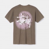 STUSSY-Basic Swirl Pig Dyed Tee - Brown