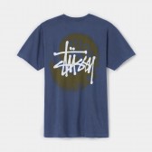 STUSSY-Basic Swirl Pig Dyed Tee - Navy