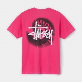 STUSSY-Basic Swirl Pig Dyed Tee - Rose