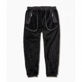 and wander-high loft fleece long pants - Black