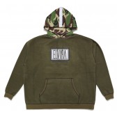 ELVIRA-INSIDE OUT HOODY - Olive