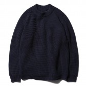 BATONER-片畦クルーネックプルオーバー - Navy