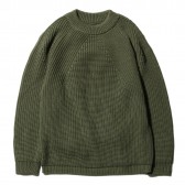 BATONER-片畦クルーネックプルオーバー - Olive