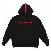 ELVIRA-BREAK REVERSE WEAVE HOODY - Black