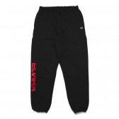 ELVIRA-BREAK REVERSE WEAVE PANTS - Black
