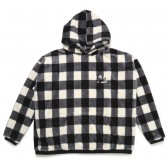 ELVIRA-CHECK BOA HOODY - White