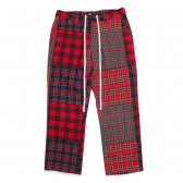 ELVIRA-PATCHWORK PANTS - Red Check