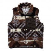 HABANOS-RETRO BOA VEST - Brown