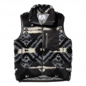 HABANOS-RETRO BOA VEST - Charcoal Black