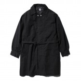 Porter Classic-LOCAL BLACK GATHERED COAT - Black