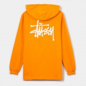 STUSSY-Basic Stussy LSL Hood Tee - Apricot