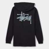 STUSSY-Basic Stussy LSL Hood Tee - Black