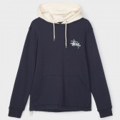 STUSSY-Two Tone Hood - Navy Creme
