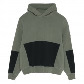 C.E : CAV EMPT-OVERDYE ZIGGURAT PATCH HEAVY HOODY - Green