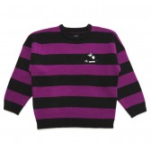 ELVIRA-BORDER SWEATER - Purple