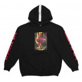 ELVIRA-BURNING ROSE HOODY - Black