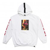 ELVIRA-BURNING ROSE HOODY - White