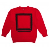 ELVIRA-FRAME MOHAIR SWEATER - Red