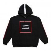 ELVIRA-PEELED SQUARE HOODY - Black