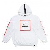 ELVIRA-PEELED SQUARE HOODY - White