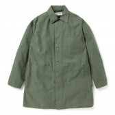 ENGINEERED GARMENTS-EG Workaday Shop Coat - Cotton Reversed Sateen - Olive