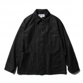 ENGINEERED GARMENTS-EG Workaday Utility Jacket - Cotton Reversed Sateen - Black